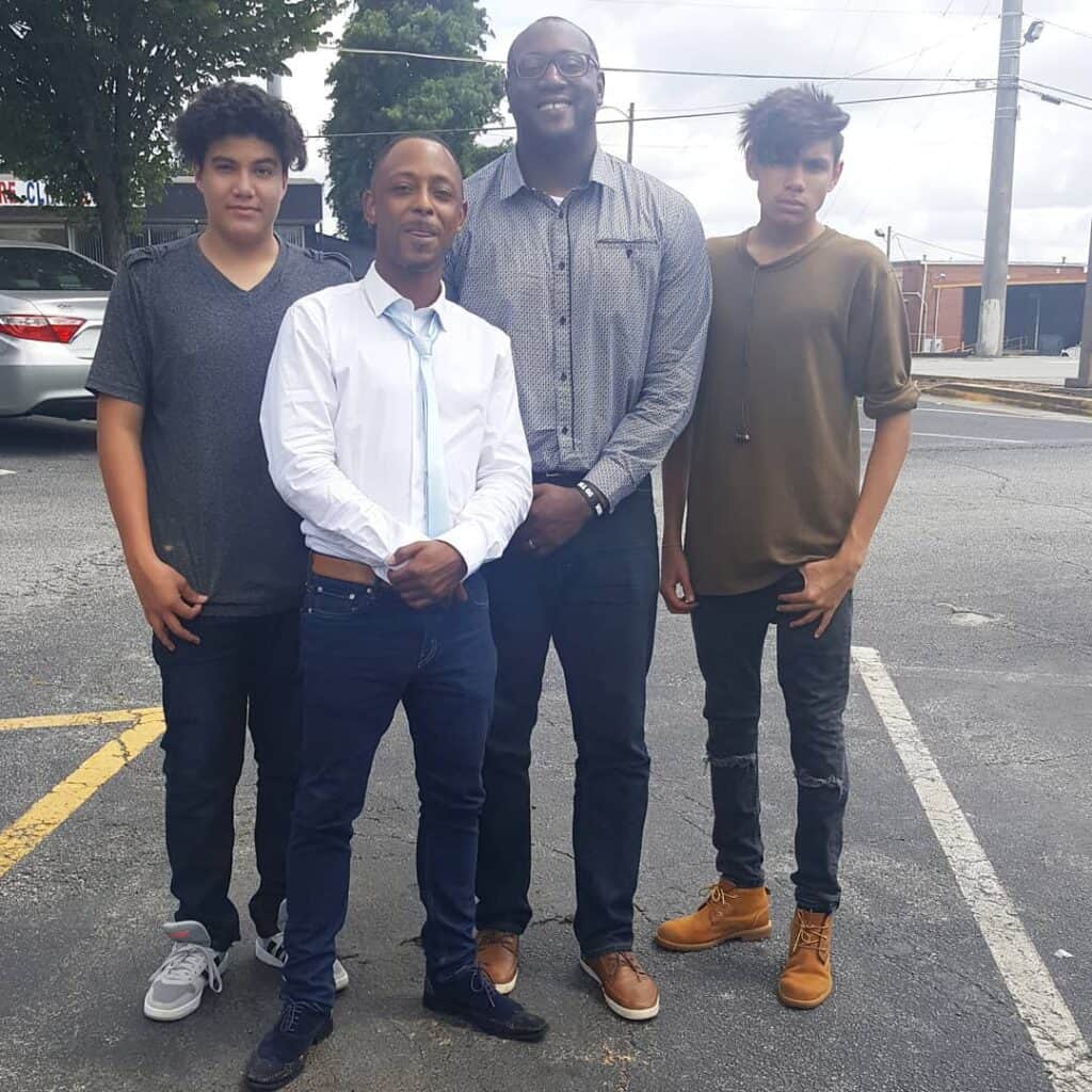 Darryll Stinson with young men