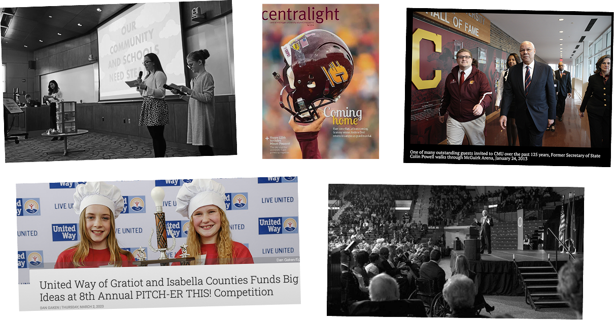 Collage of Darryll Stinson’s journey, including speaking engagements, community impact, leadership moments, and public recognition